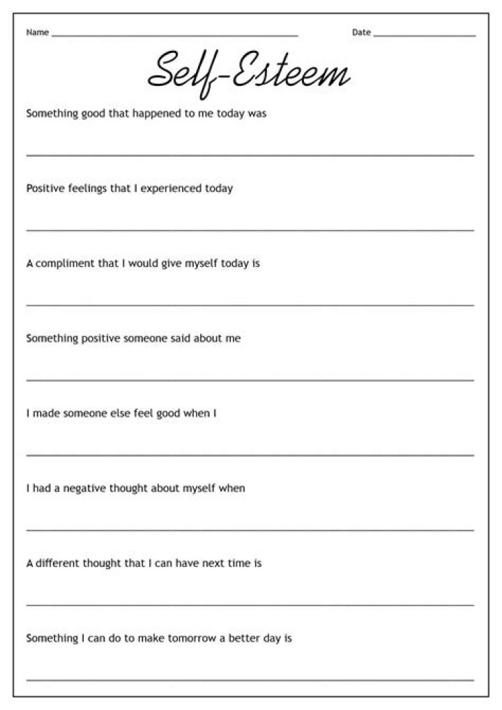 18 Self-Esteem Worksheets & Activities for Teens & Adults – PDF Download