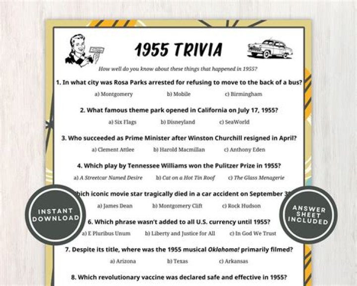 1955 Trivia Questions and Answers PDF – Perfect for History Buffs