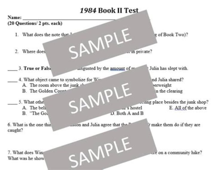 1984 Book 2 Test PDF: Full Analysis & Reading Guide