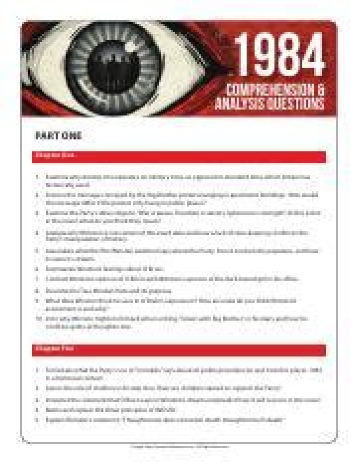 1984 Comprehension Questions PDF: Detailed Study Guide