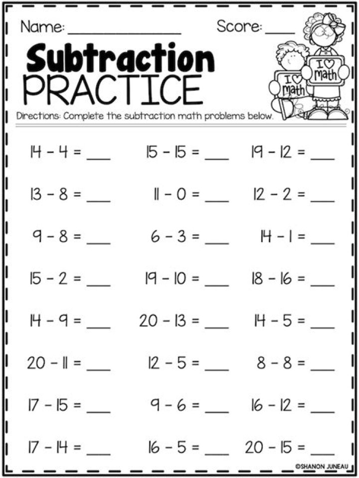 Free 1st Grade Addition and Subtraction Worksheets PDF for Instant Download