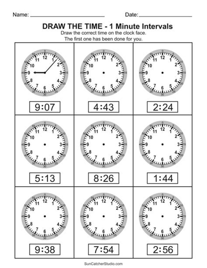 1st Grade Clock Worksheets PDF for Easy Learning