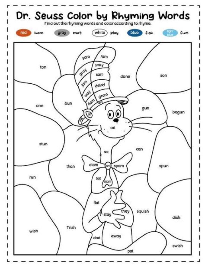 Free 1st Grade Dr. Seuss Worksheets PDF for Fun Learning