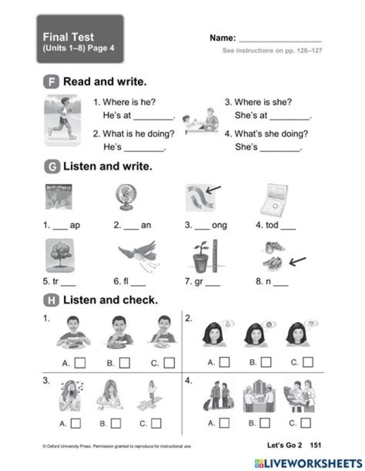 1st Grade English Final Test PDF – Practice & Printable Assessments