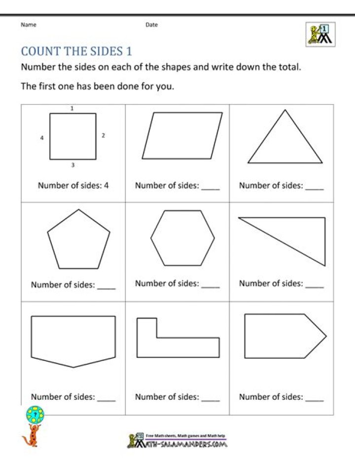 1st Grade Geometry Worksheets PDF – Free Printable Math Practice
