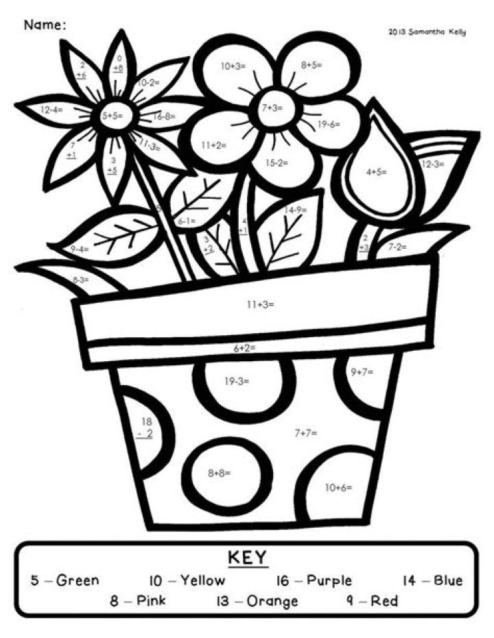 1st Grade Math Coloring Worksheets PDF for Fun Learning