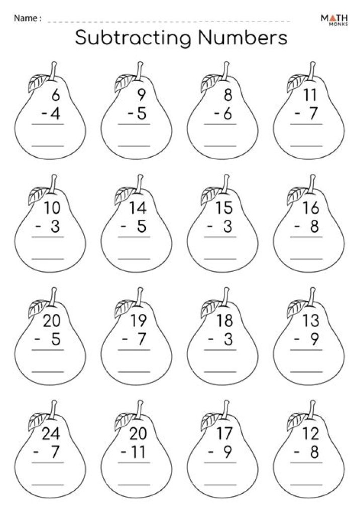 Free 1st Grade Math Subtraction Worksheets PDF for Easy Practice