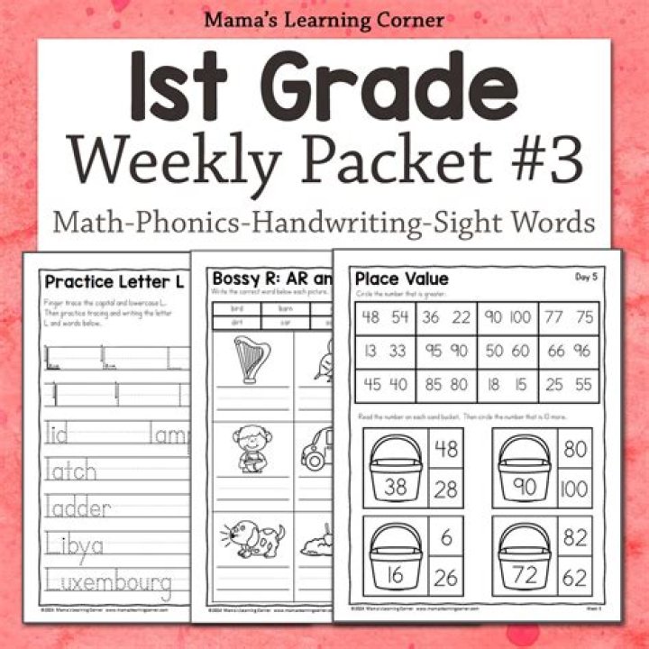 1st Grade Math Worksheets PDF Packet for Easy Practice