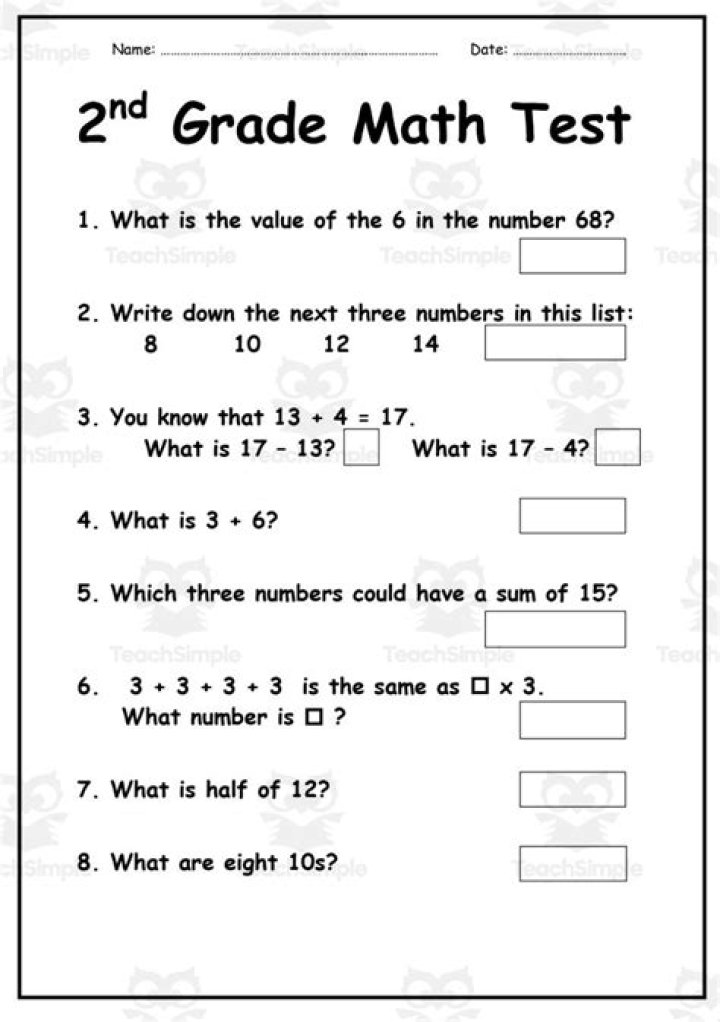 1st Grade Questions and Answers PDF – Free Download