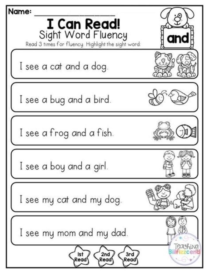1st Grade Reading Comprehension Worksheets PDF Printable | Instant Download