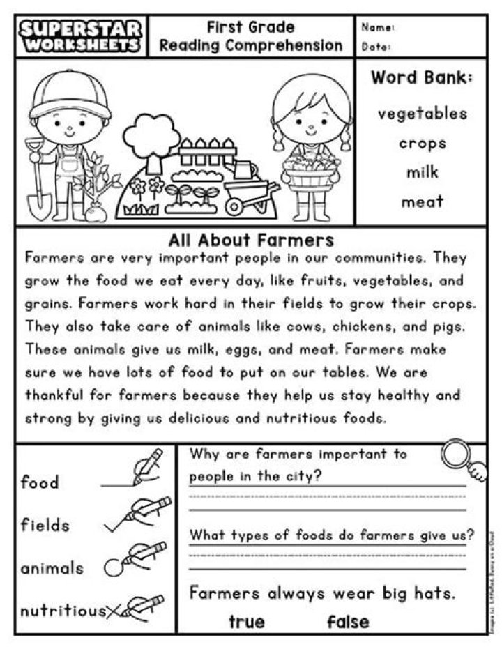 1st Grade Reading Worksheets PDF Free – Instant Download