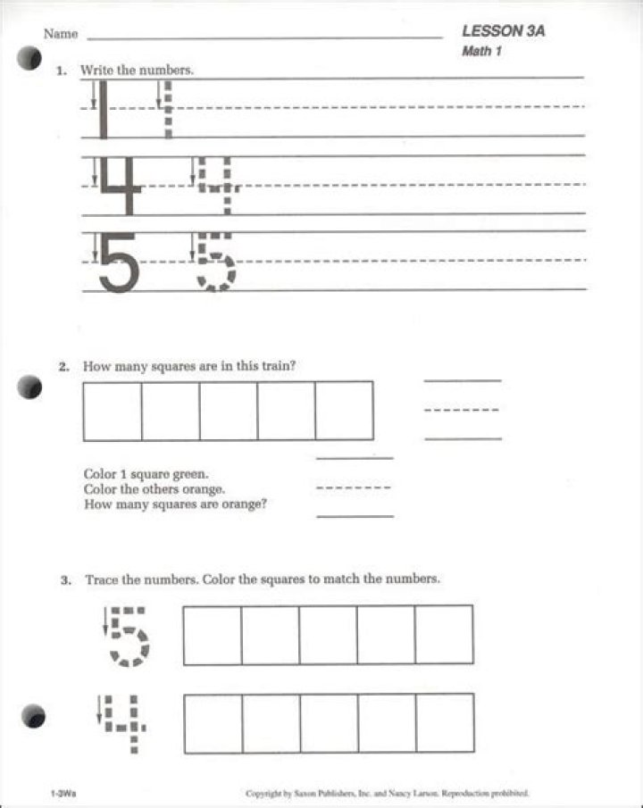 1st Grade Saxon Math Grade 1 Worksheets PDF – Download Free Printable