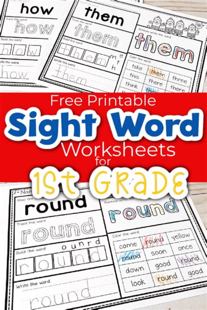 Free 1st Grade Sight Word Worksheets PDF – Download Instant Printable Practice
