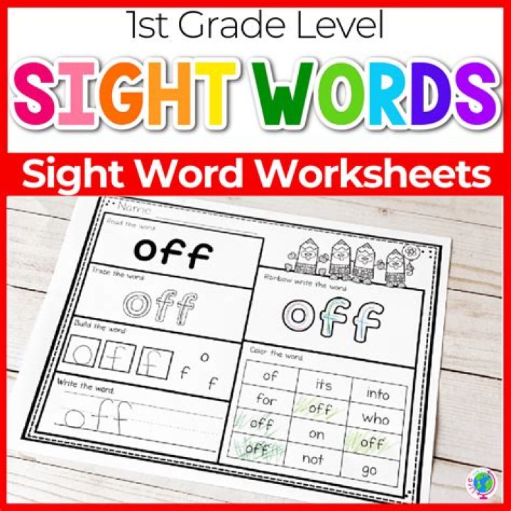 Free 1st Grade Sight Words Worksheets PDF – Download Now