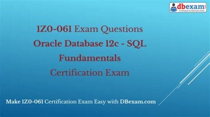 1z0-061 Exam Questions PDF: Complete Practice & Solutions