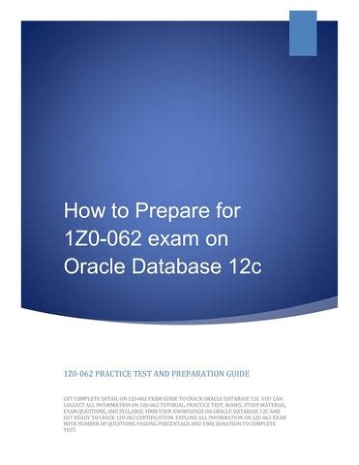 1z0-062 Practice Test PDF – Get Instant Study Material