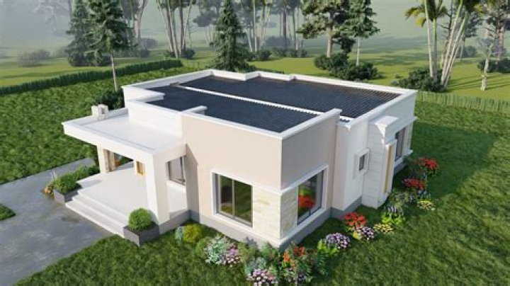 2 Bedroom Flat Roof House Plans PDF – Download Free Blueprints