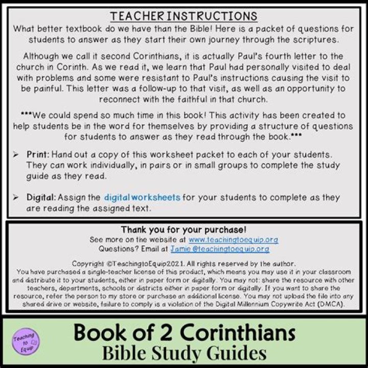 2 Corinthians Bible Study Questions & Answers PDF – Study Deeply