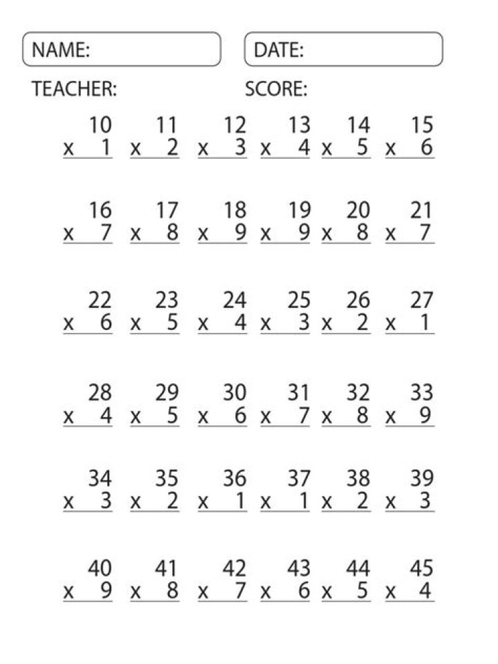Free 2-Digit by 1-Digit Multiplication Worksheet PDF – Instant Download