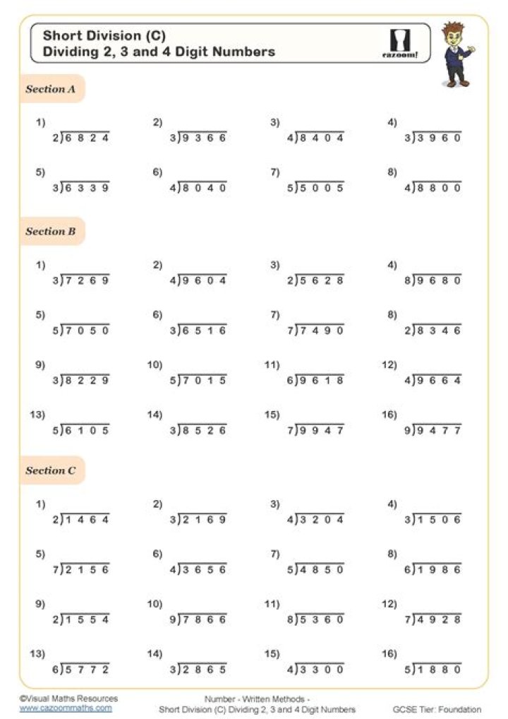 2-Digit Division Worksheets with Answers PDF for Easy Practice