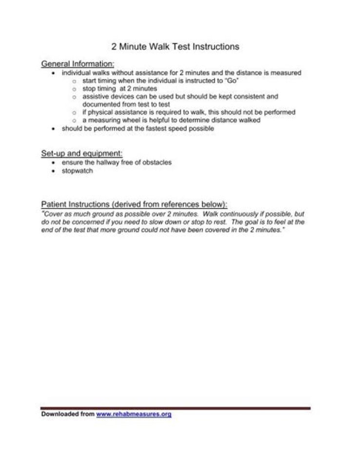 2-Minute Walk Test PDF: Quick & Reliable Fitness Assessment