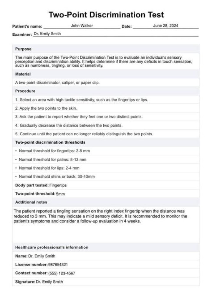 2-Point Discrimination Test PDF: Essential Visual Perception Screening Tool
