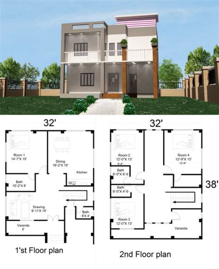 2-Storey House Architectural Plan PDF for Modern Home Designs
