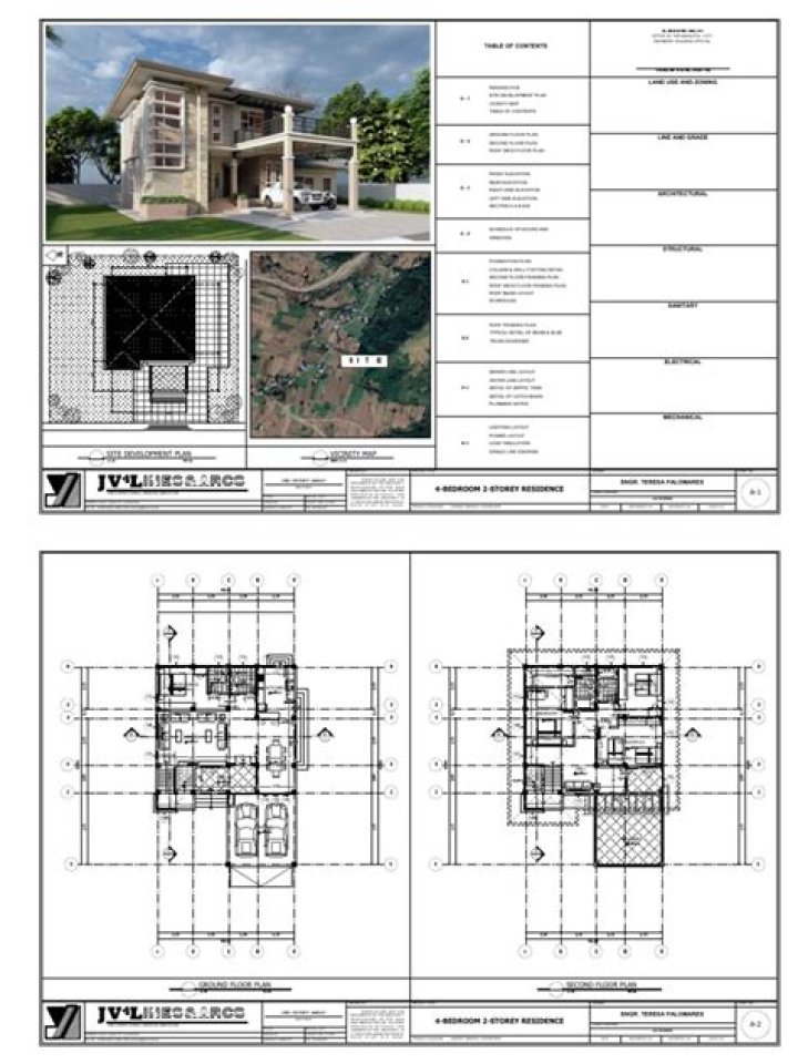 2-Storey Residential Building Plan PDF for Easy Construction