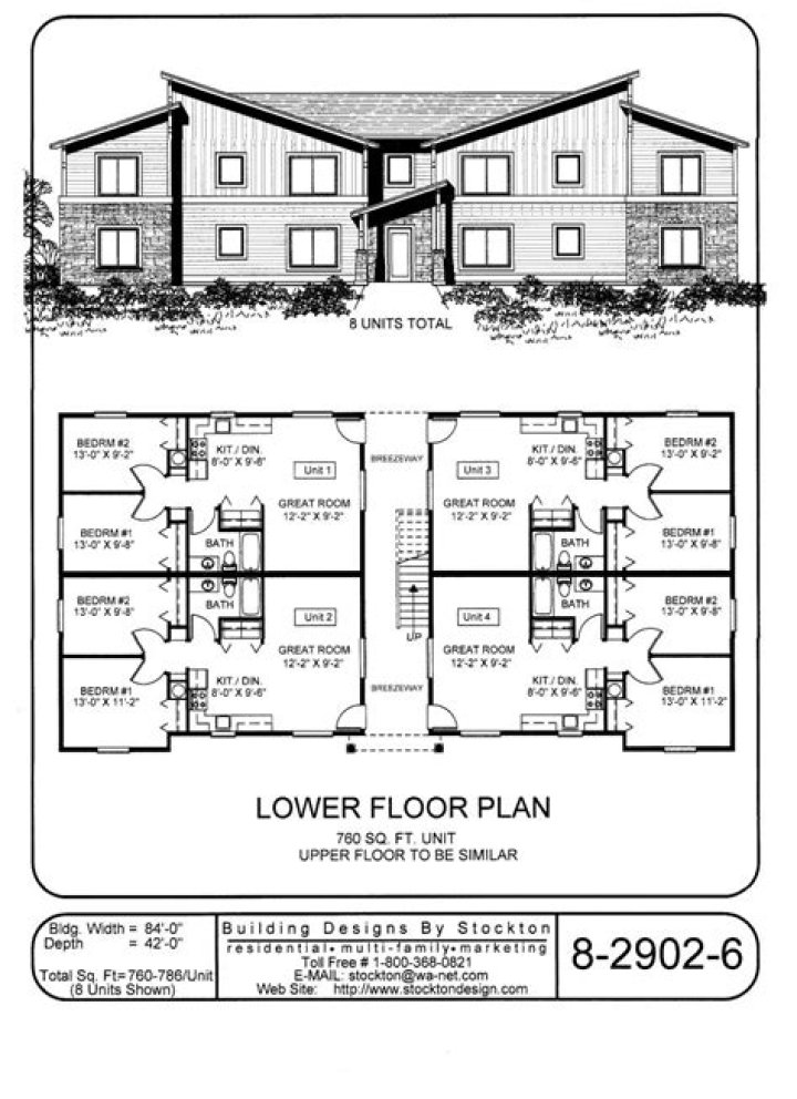 2 Unit Apartment Building Plans PDF for Easy Construction