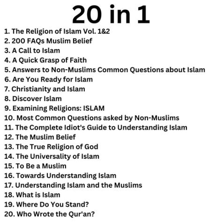 20 Common Questions About Islam: A Comprehensive PDF Guide