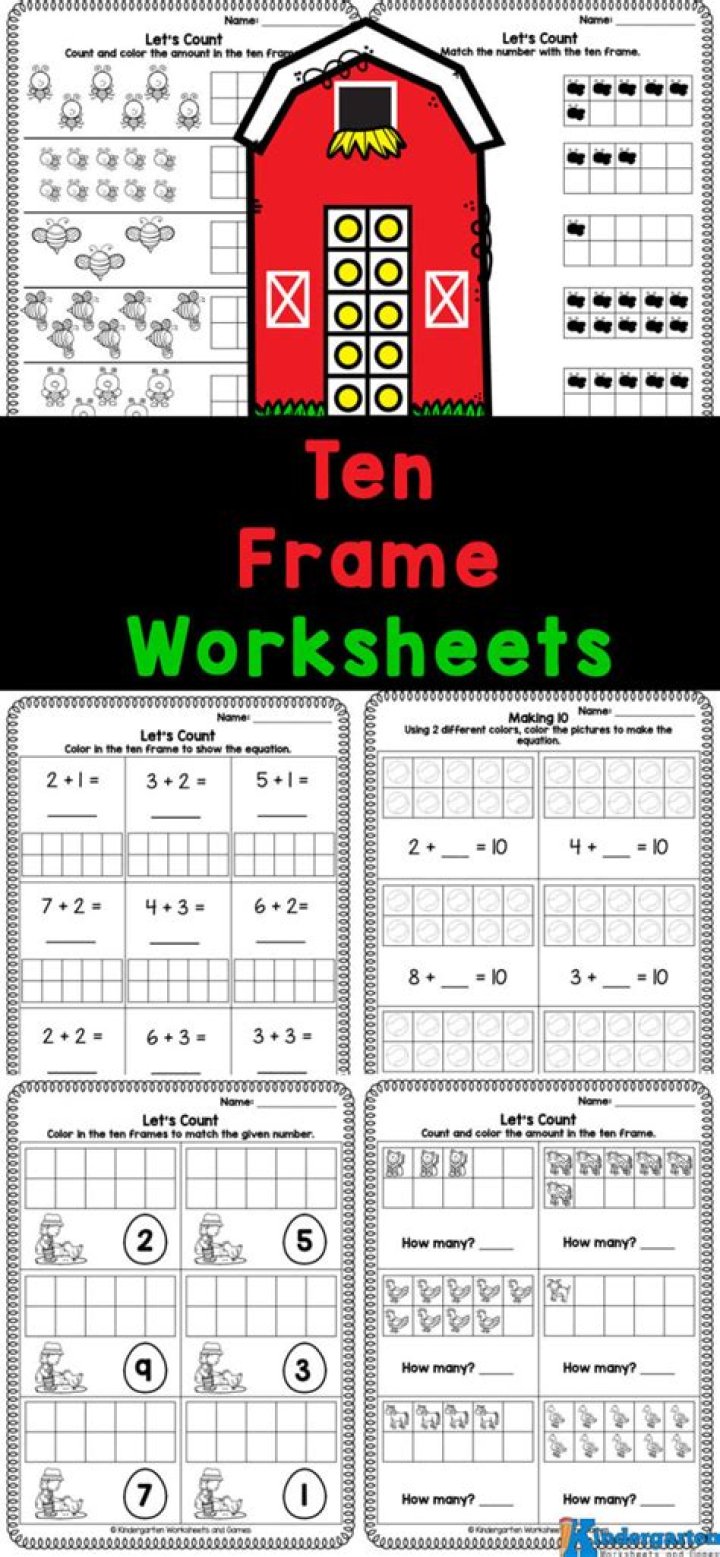20 Frame Worksheets PDF – Download Free Printable Activities