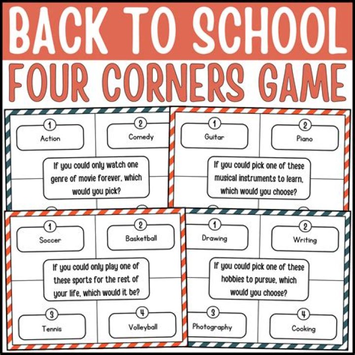 20-Question Four Corners Game PDF: Free Questions & Answers