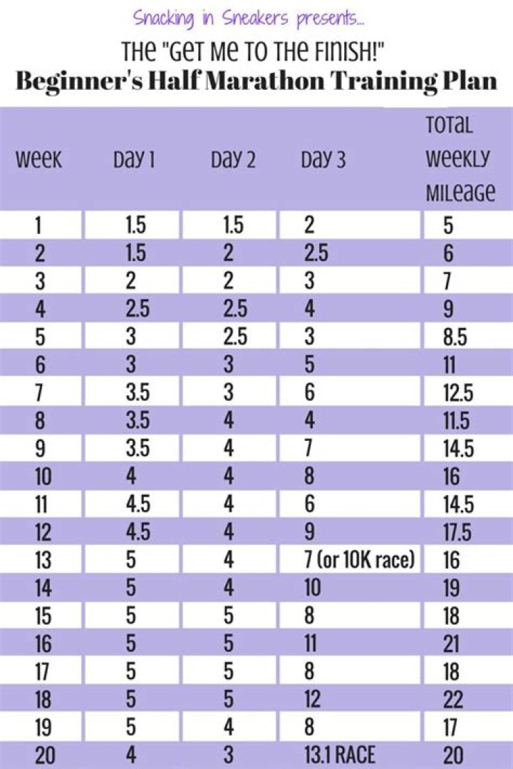 20-Week Marathon Training Plan PDF for Beginners