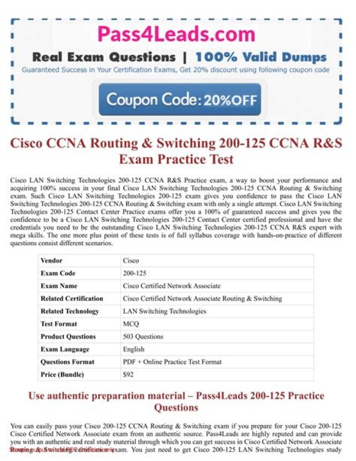 200-125 Practice Questions PDF – Expert Study Guide
