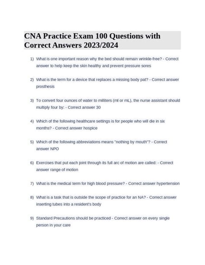 200 Practice Questions for CNA Exam PDF – Boost Your Exam Readiness