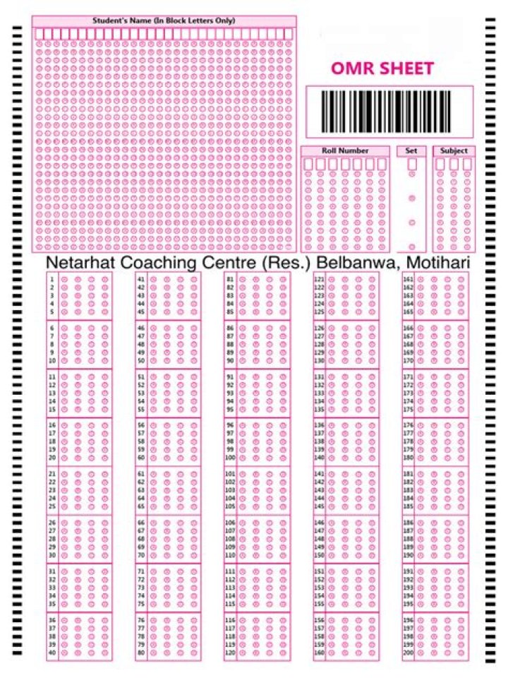 200 Question OMR Sheet PDF Download – Instant Exam Quiz Template