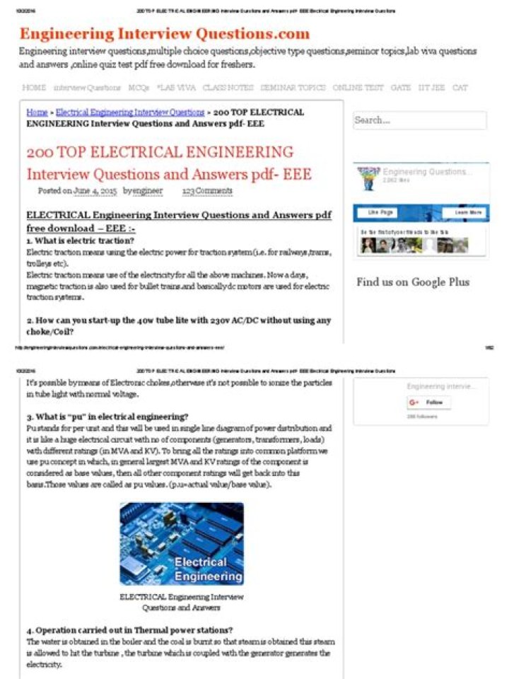 200 Top Electrical Engineering Interview Questions & Answers PDF – Cracking the Code
