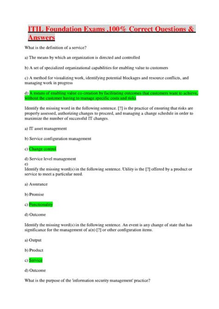 Master the ITIL 2011 Foundation Exam with 201 Questions PDF