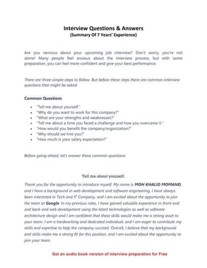 2016 Interview Questions PDF – Expert Prep Guide