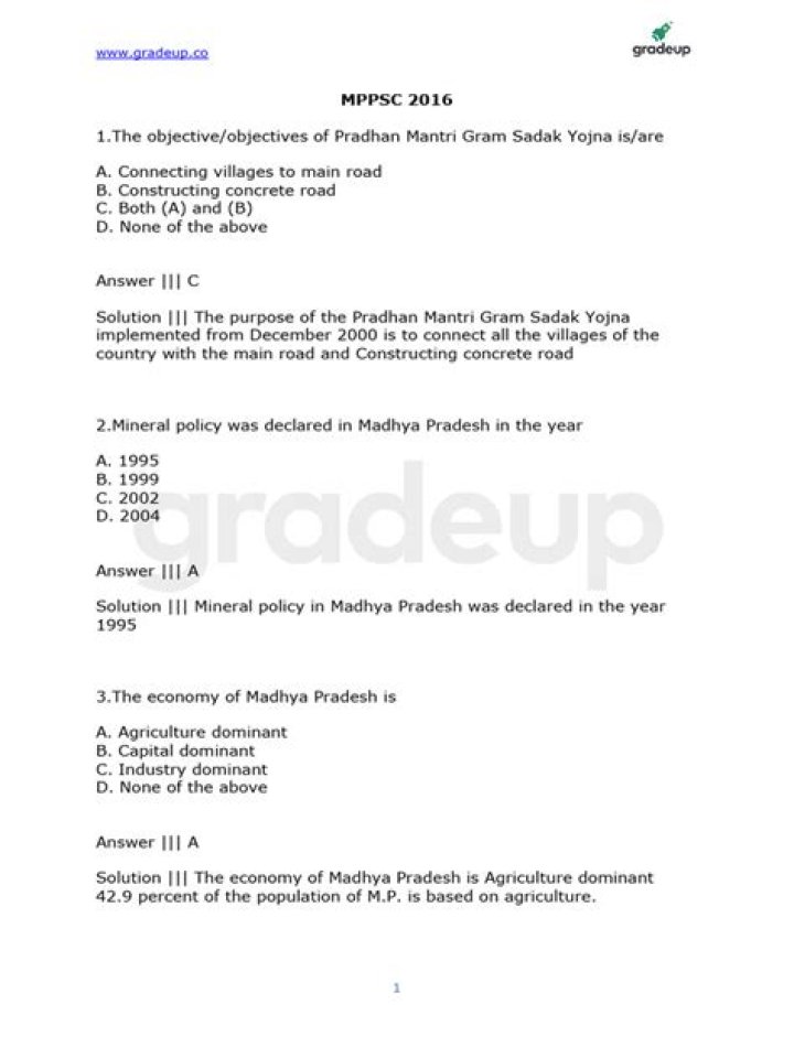 2016 Prelims Question Paper PDF Free Download