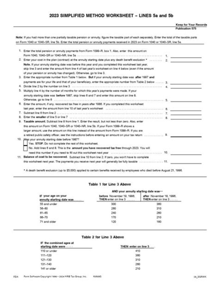2016 Simplified Pension Worksheet PDF – Easy PDF Worksheet for Pensions