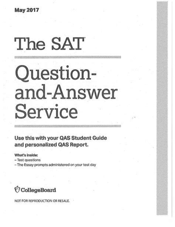 2017 SAT QAS Test PDF – Free Download & Study Guide