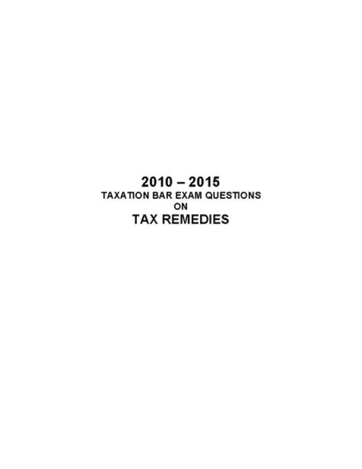 2017 Taxation Bar Questions & Answers PDF – Free Guide