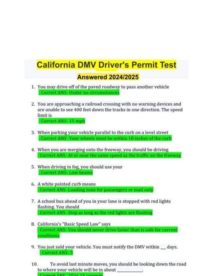 2018 California Permit Test PDF – Complete Study Guide & Exam Tips