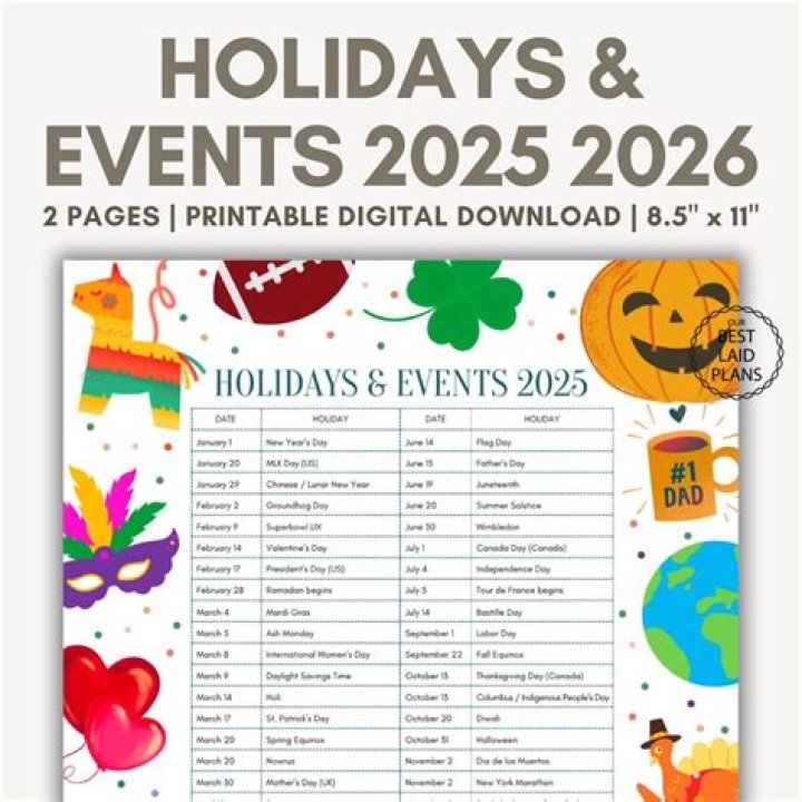 2020 Calendar Holidays List PDF – Complete Free Guide
