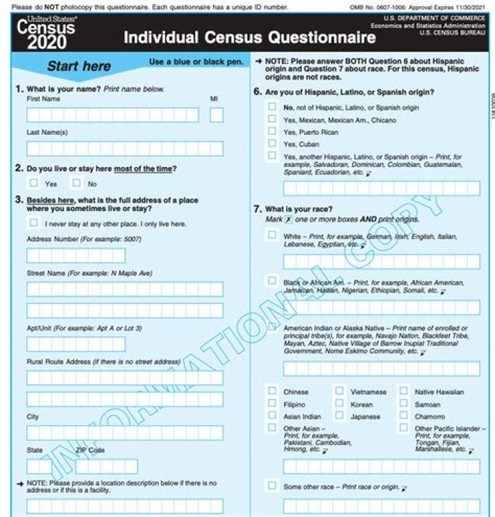 2020 Census Questions PDF: Complete List & Download