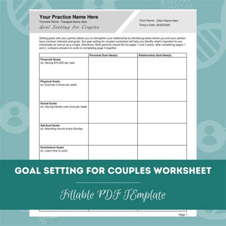 2020 Goals Worksheet PDF – Printable Goal-Setting Template