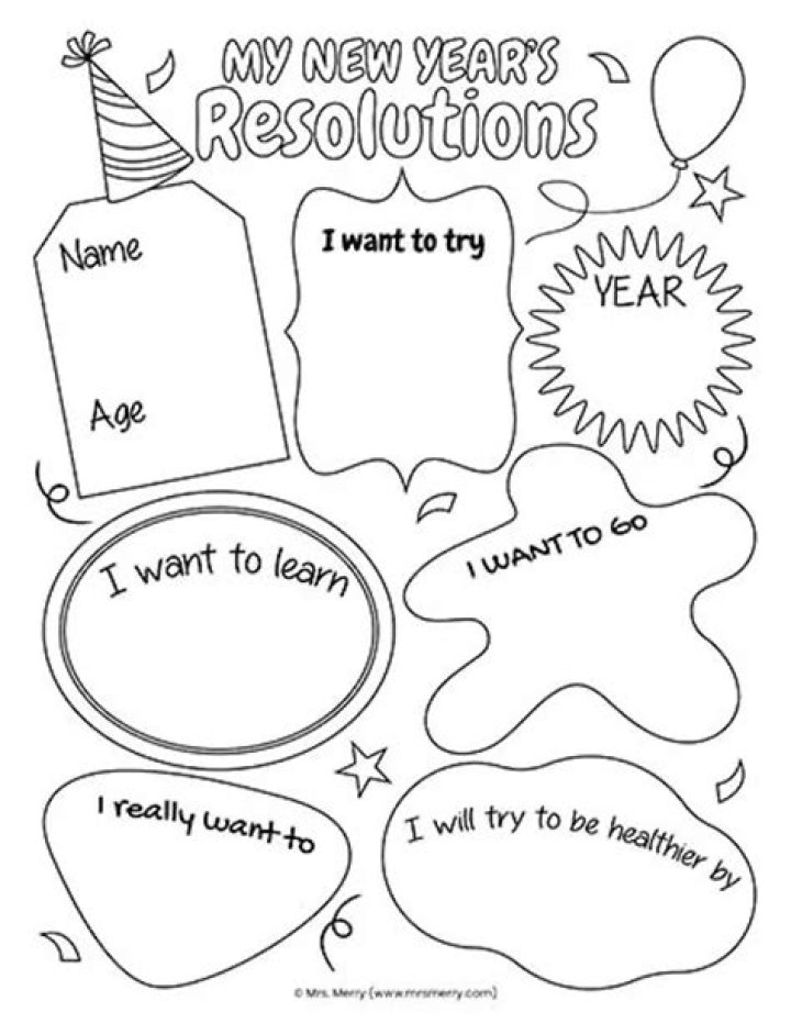 2020 New Year’s Resolution Worksheet Printables PDF – Easy Goal-Setting Templates