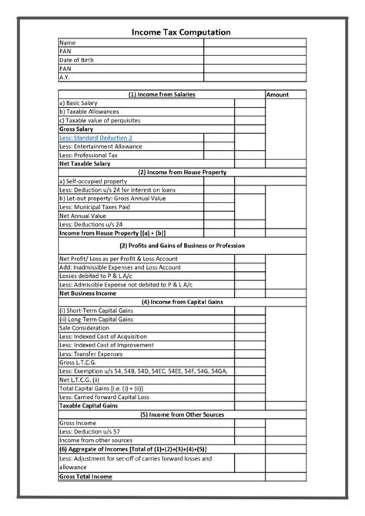 2020 Tax Computation Worksheet PDF – Download Now