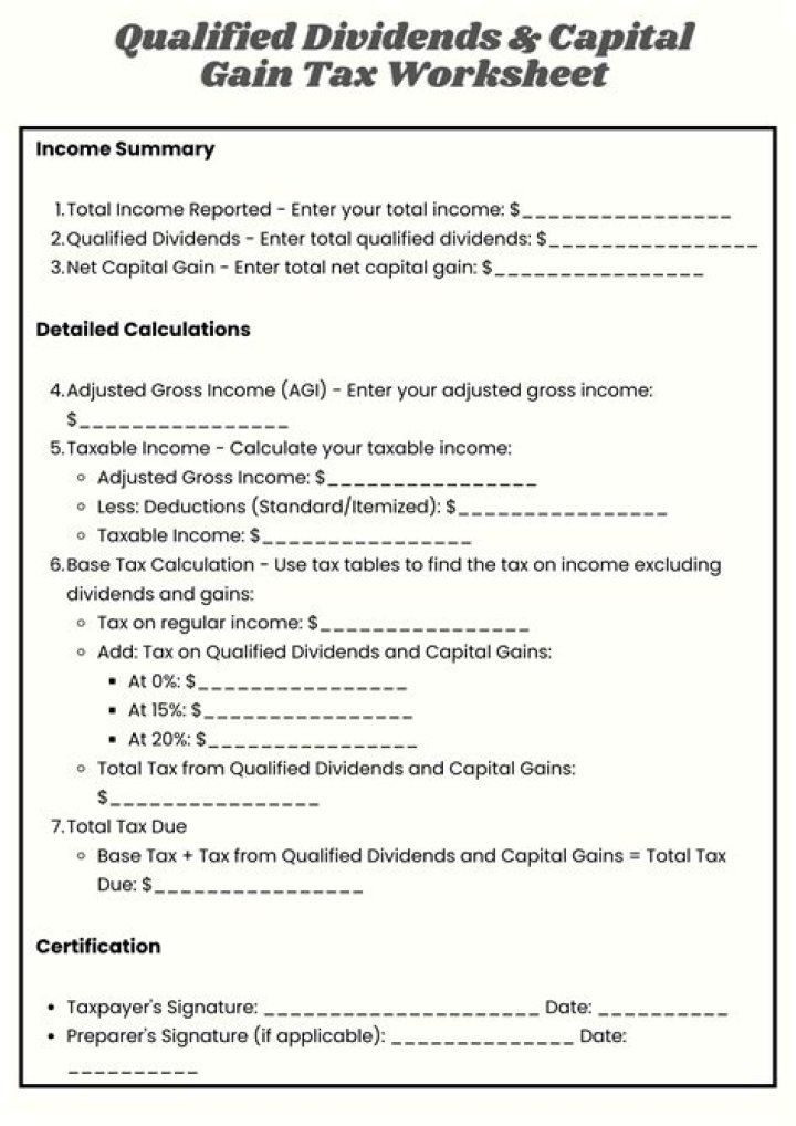 2021 Qualified Dividends Worksheet PDF – Free Download
